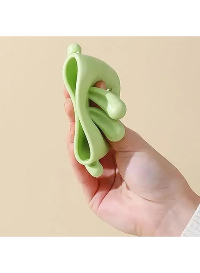 4 قطع من موسعات صنابير الأطفال على شكل أرنب كرتوني لطيف على شكل حرف U، موسع صنبور الحمام والمطبخ المقاوم للرذاذ (وردي/برتقالي/أصفر/أخضر) - Image 4